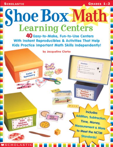 Shoe box math learning centers Cover