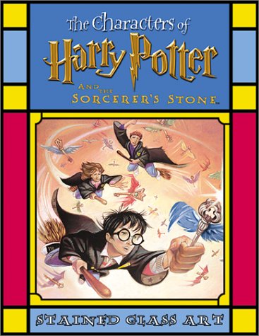 The Characters of Harry Potter and the Sorcerer's Stone Stained Glass Art Cover
