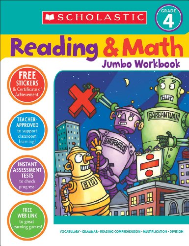 Scholastic Reading & Math Jumbo Workbook Grade 4 Cover
