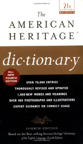 The American Heritage dictionary. Cover