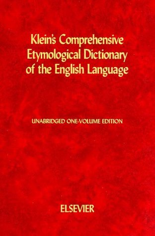 A comprehensive etymological dictionary of the English language Cover