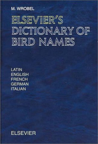 Elsevier's dictionary of bird names Cover