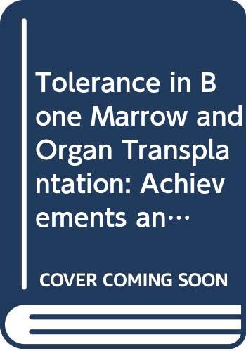 Tolerance in bone marrow & organ transplantation Cover