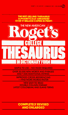 The New American Roget's college thesaurus in dictionary form. Cover