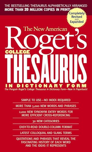 New American Roget's College Thesaurus in Dictionary Form (Revised & Updated) (Signet Reference) Cover