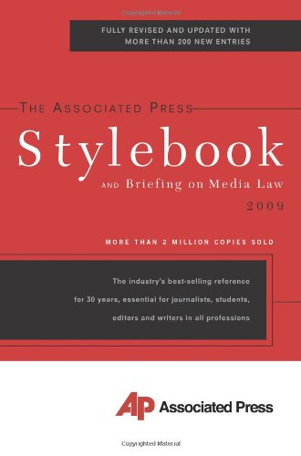 Associated Press 2009 stylebook and briefing on media law Cover