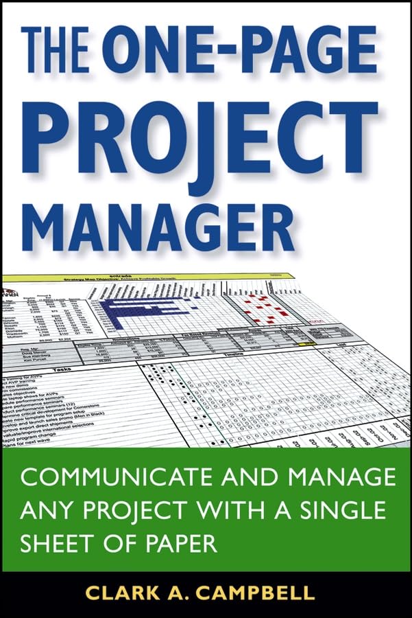 The one-page project manager Cover