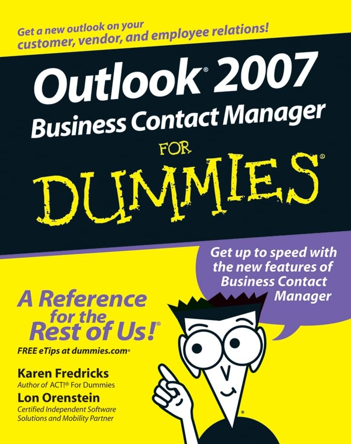 Outlook 2007 business contact manager for dummies Cover