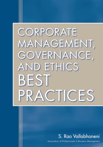 Corporate Management, Governance, and Ethics Best Practices Cover