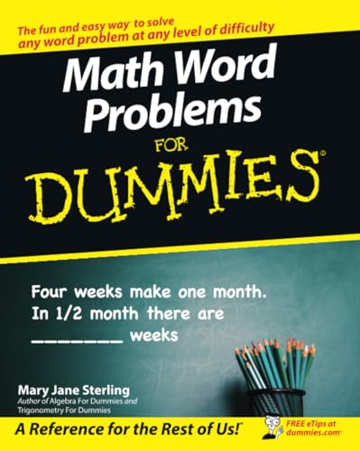 Math Word Problems For Dummies (For Dummies (Math & Science)) Cover