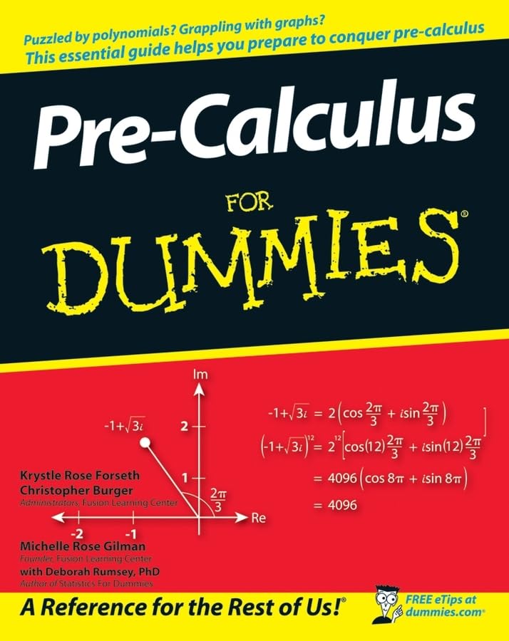 Pre-Calculus For Dummies Cover