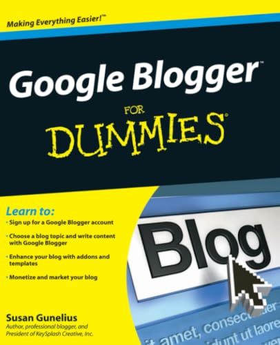 Google Blogger for dummies Cover