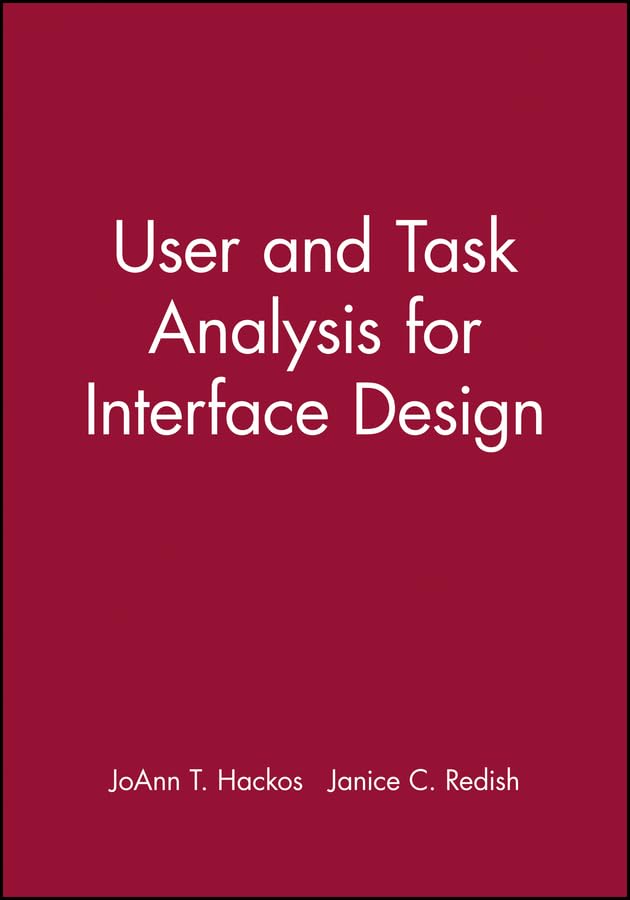 User and task analysis for interface design Cover