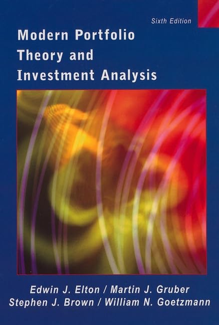 Modern portfolio theory and investment analysis Cover