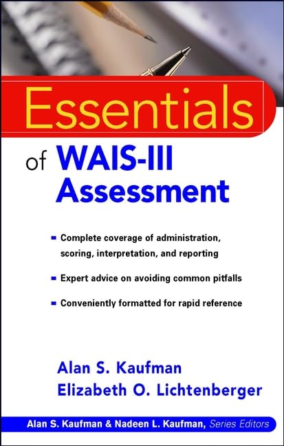 The essentials of WAIS-III assessment Cover