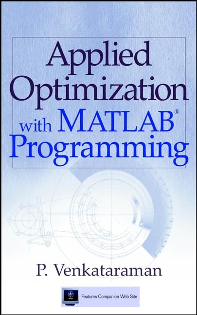 Applied optimization with MATLAB programming Cover
