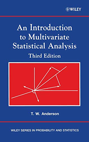 An introduction to multivariate statistical analysis Cover