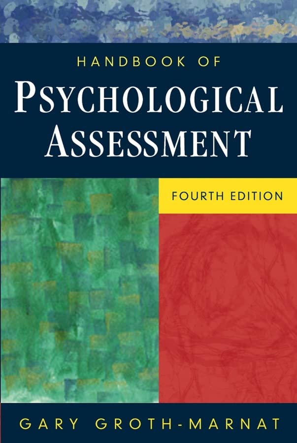 Handbook of psychological assessment Cover
