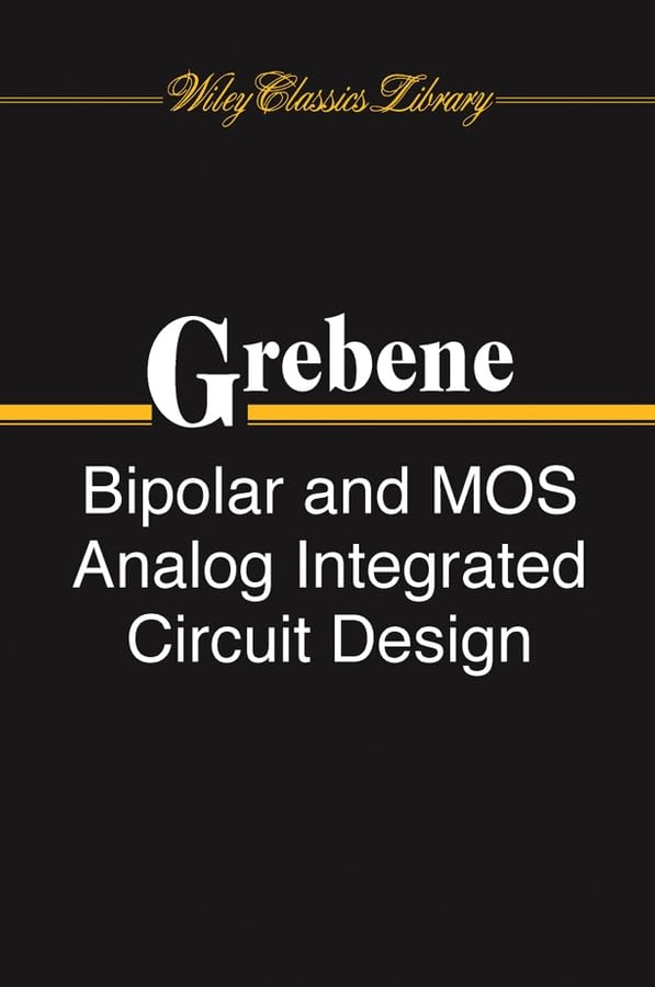 Bipolar and MOS analog integrated circuit design Cover