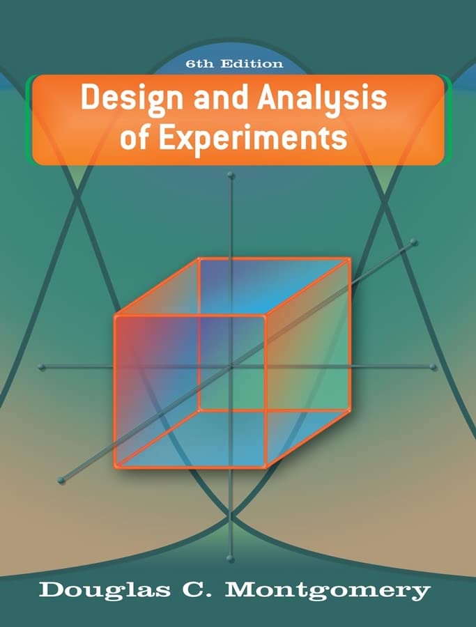 Design and analysis of experiments Cover