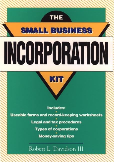 The small business incorporation kit Cover