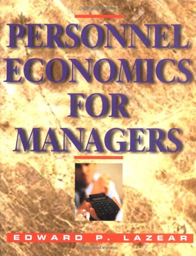 Personnel economics for managers Cover