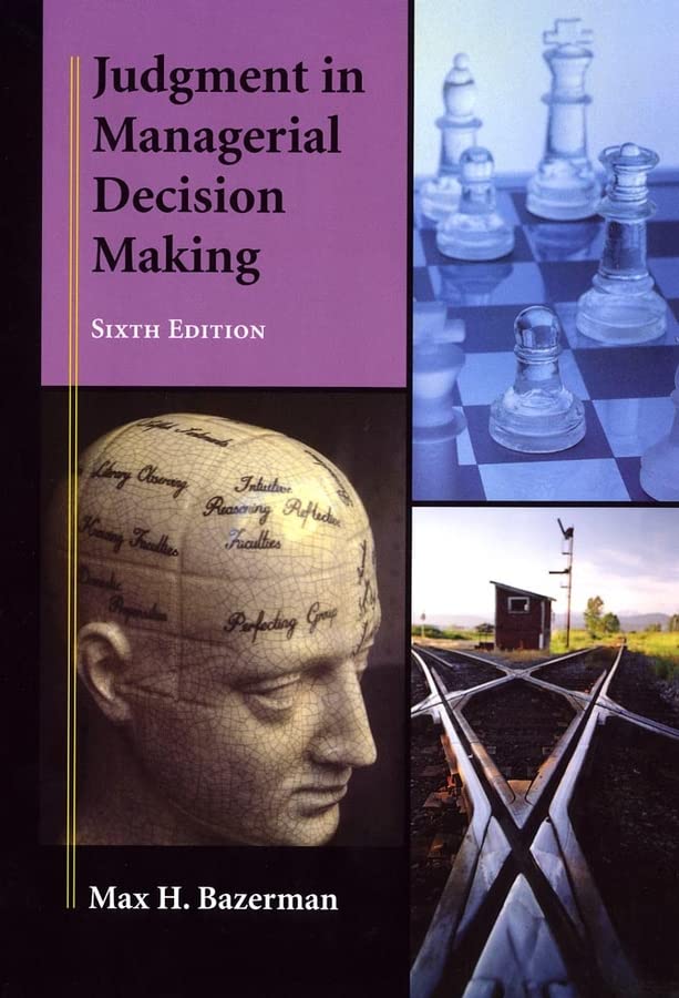 Judgment in managerial decision making Cover