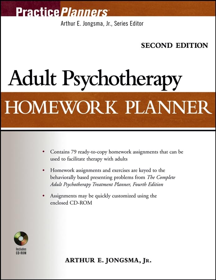 Adult Psychotherapy Homework Planner (Practice Planners) Cover