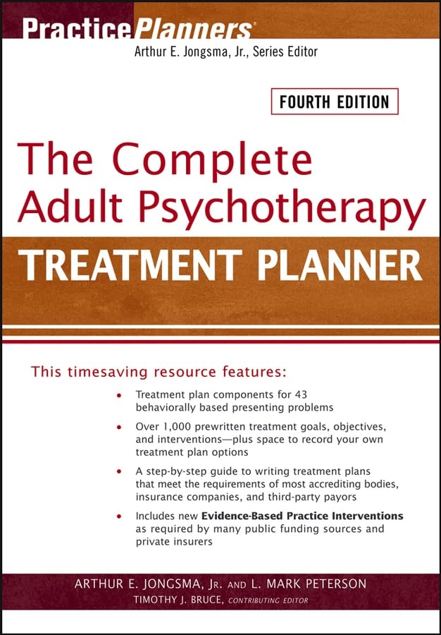 The Complete Adult Psychotherapy Treatment Planner (Practice Planners) Cover