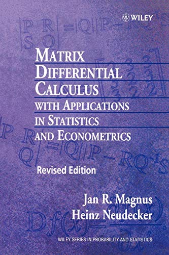 Matrix differential calculus with applications in statistics and econometrics Cover