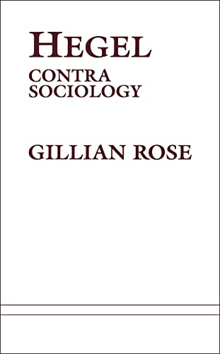 Hegel contra sociology Cover