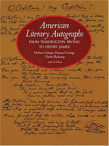 American literary autographs, from Washington Irving to Henry James Cover
