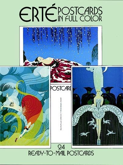 Erte Postcards in Full Color Cover