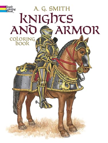 Knights and Armor Coloring Book Cover