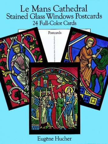 Le Mans Cathedral Stained Glass Windows Postcards Cover