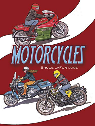Motorcycles Coloring Book Cover