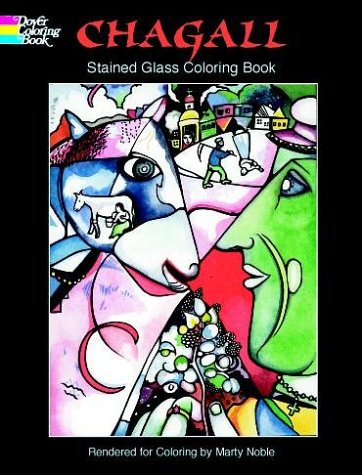 Chagall Stained Glass Coloring Book Cover
