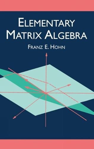 Elementary matrix algebra Cover