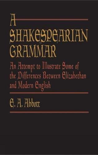 A  Shakespearian grammar Cover