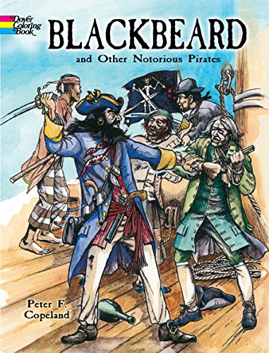 Blackbeard and Other Notorious Pirates Coloring Book Cover