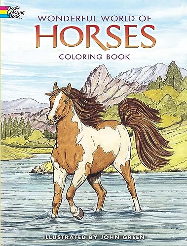 Wonderful World of Horses Coloring Book Cover