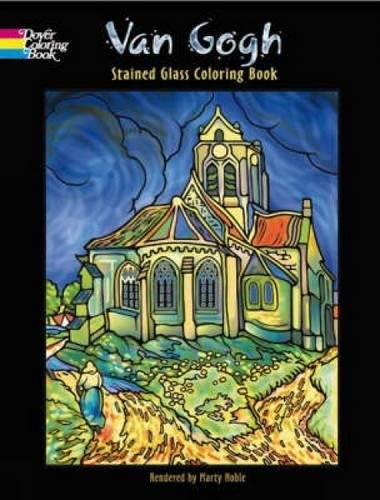 Van Gogh Stained Glass Coloring Book Cover