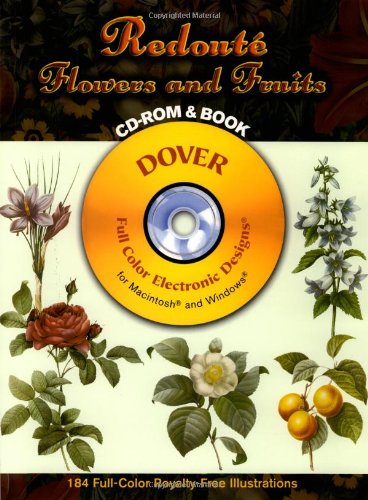 Redoute Flowers and Fruits CD-ROM and Book Cover
