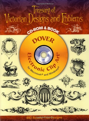 Treasury of Victorian Designs and Emblems CD-ROM and Book Cover