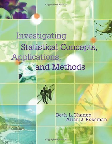Investigating Statistical Concepts, Applications, and Methods (with CD-ROM) Cover
