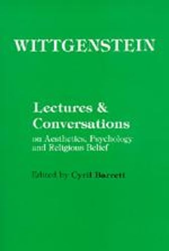 Lectures and conversations on aesthetics, psychology and religious belief Cover