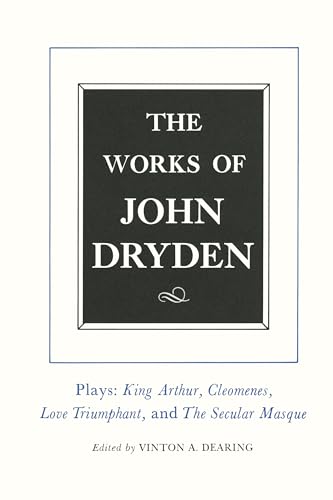 The Works of John Dryden, Volume XVI: Plays Cover