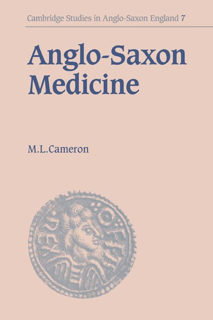 Anglo-Saxon Medicine (Cambridge Studies in Anglo-Saxon England) Cover