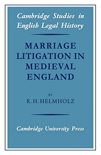 Marriage Litigation in Medieval England Cover