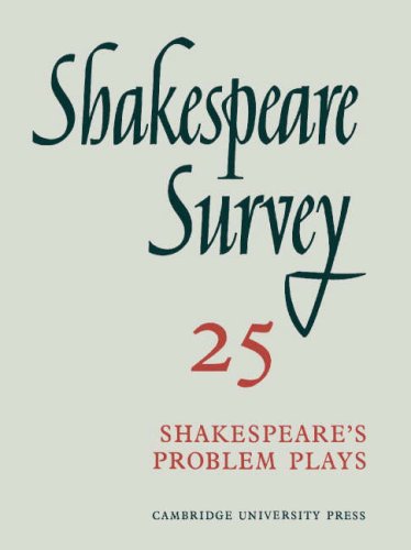 Shakespeare Survey 25 Shakespeare's Problem Plays  Cover